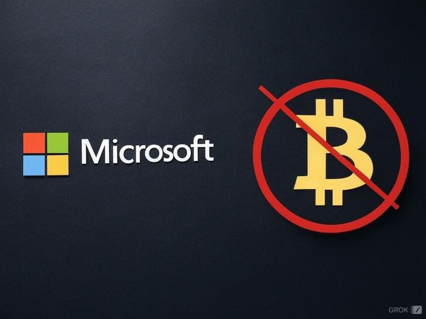 Microsoft said "no" to bitcoin