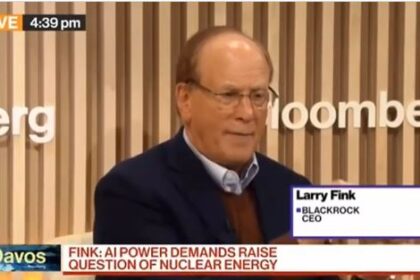 Larry Fink, CEO de BlackRock. Fuente: Captura de pantalla transmisión de Bloomberg TV.