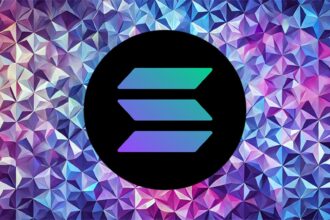 3D dogecoin vault with downward arrow and stacked coins