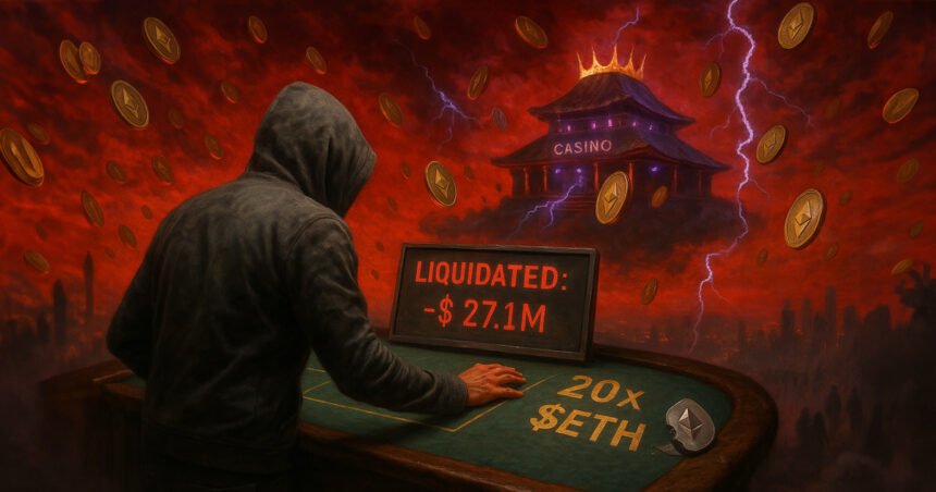 ZKasino scammer’s risky Ethereum trade backfires with $27M loss amid market turmoil