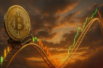 Bitcoin short term realized volatility drops to 16% after early April spike