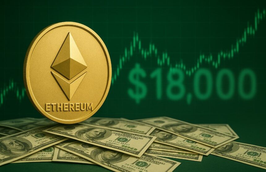 Ethereum could reach USD 18,000 in this cycle, according to analyst