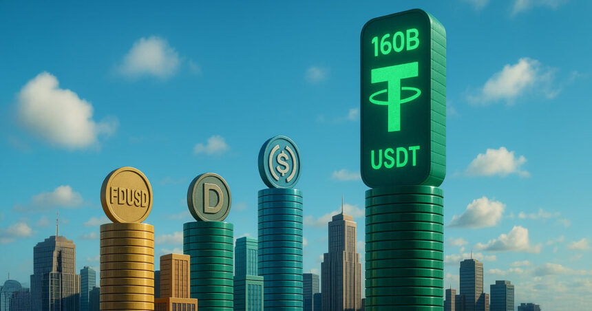 Tether mints $2 billion in USDT as supply reaches a record-breaking $160 billion