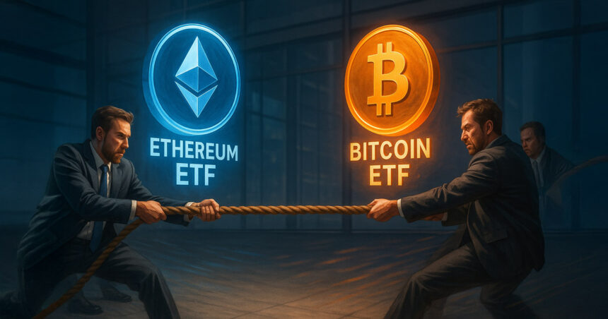 Ethereum ETFs race past $30 billion with $307M inflow as Bitcoin suffers $800M outflow