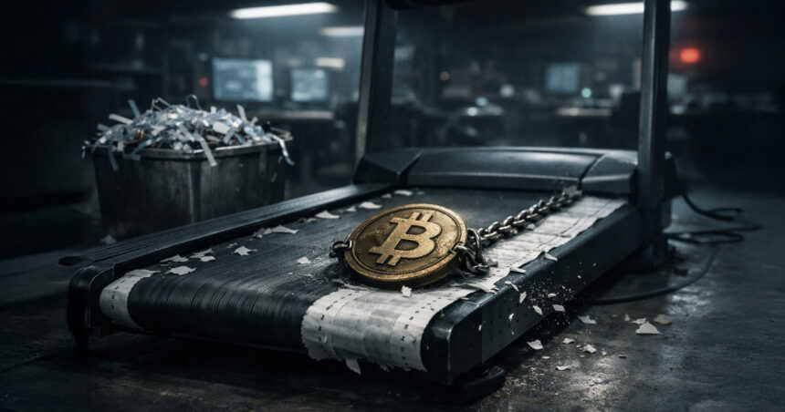 Bitcoin is trapped on a “liquidation treadmill” where risky positions are being systematically hunted