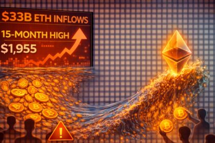 The $33 Billion Inundation: Ethereum Inflows Hit a 15-Month High As Price Teeters At $1,955