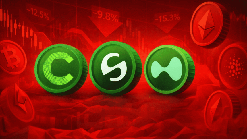 Which 3 cryptocurrencies are best resisting the market decline?