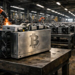 Bitcoin mining rigs assembled in a US factory, reflecting Washington’s push for domestic hardware to power American hash rate
