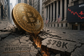 Bitcoin flash crashes below $78,000 at Europe market open with nearly $295 million in crypto liquidations