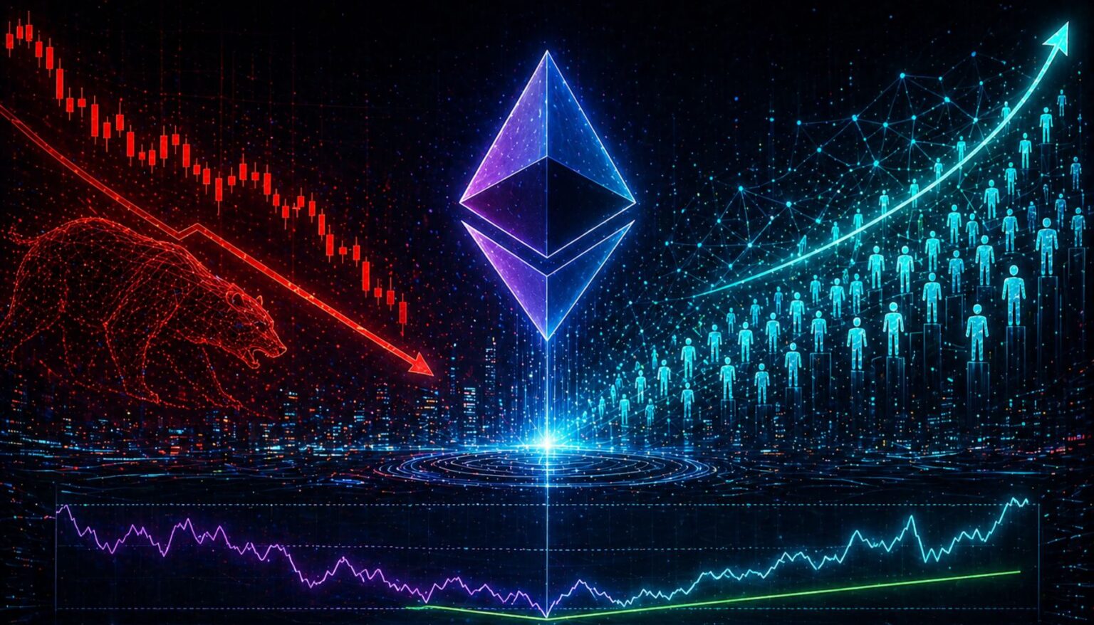 A Historic Bullish Divergence Is Forming In Ethereum – Record Users, Falling Price