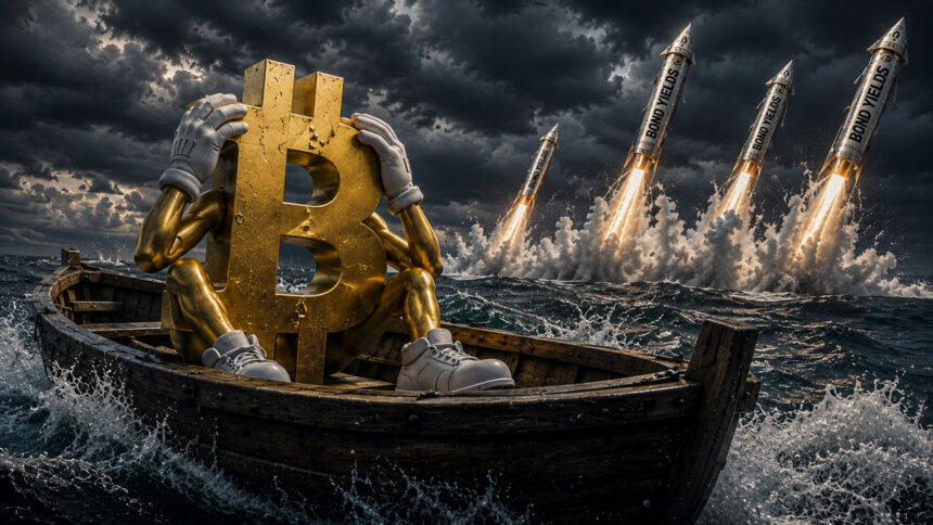 Global financial crisis fears grow as bond yields hit 1998 levels and Bitcoin drops below $80,000