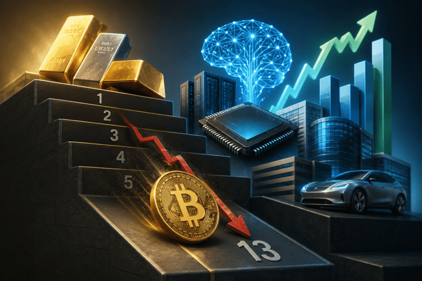 Bitcoin leaves the top 10 most valuable assets in the world