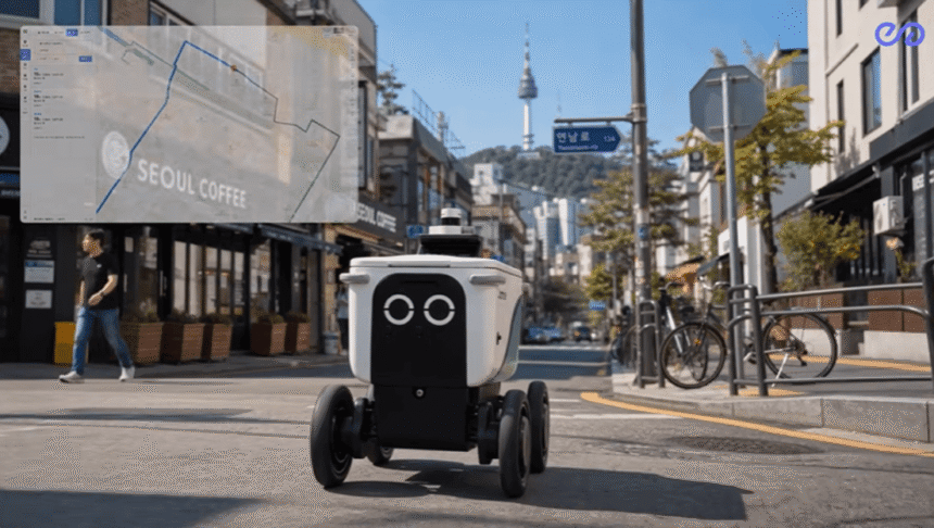 A robot navigates Seoul, pays in cryptocurrencies and doesn't ask anyone anything
