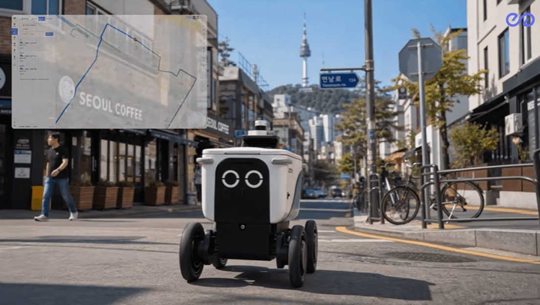 A robot navigates Seoul, pays in cryptocurrencies and doesn't ask anyone anything