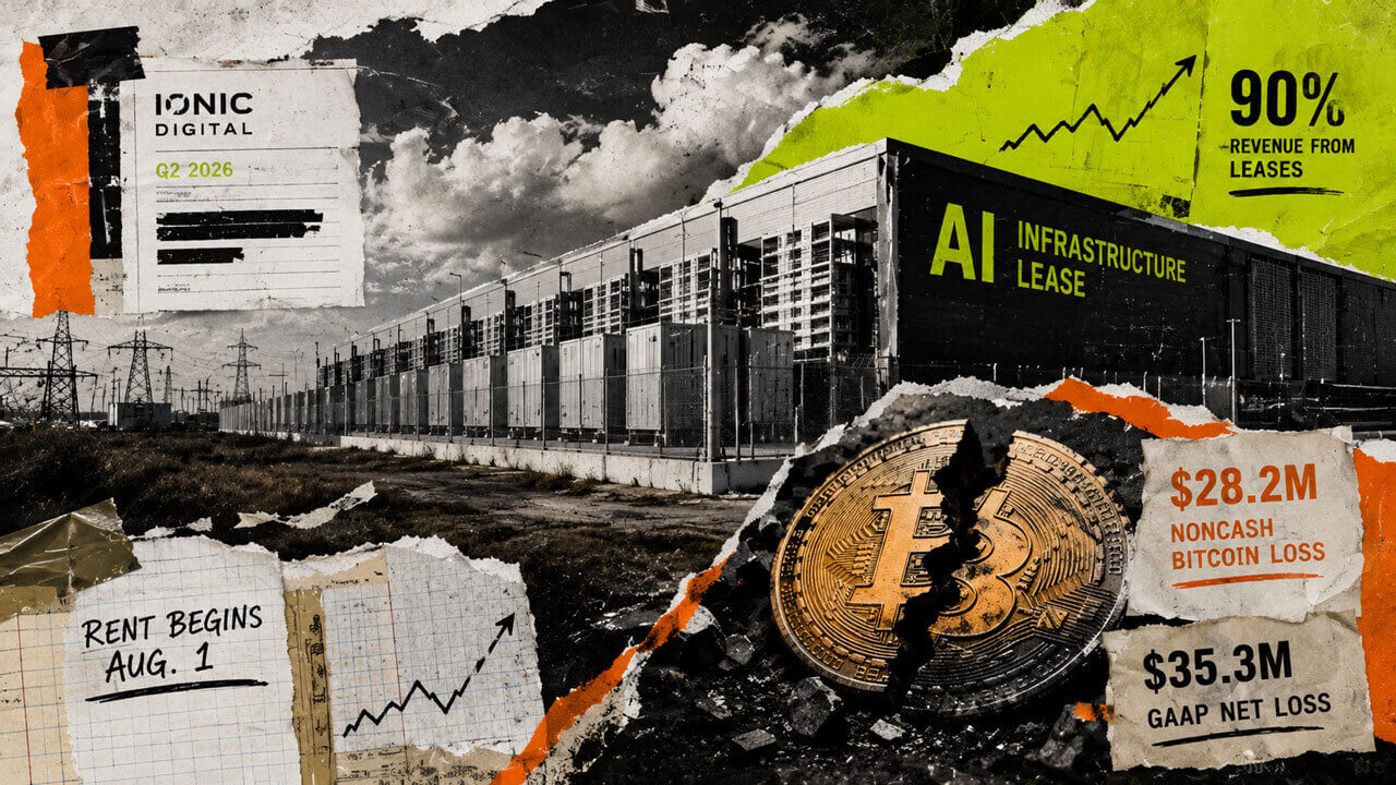 Bitcoin miner Ionic gets 90% of revenue from AI lease as BTC drives $35M loss