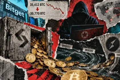 Nearly 5,000 BTC leaves Bitget as hackers begin laundering $387 million haul
