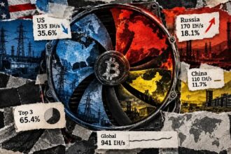 3 countries control 66% of Bitcoin mining, but 1 rival is gaining