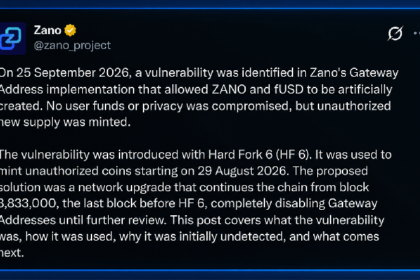 Zano Says Over $200M in Illicit Tokens Led to 30-Day Blockchain Rewind