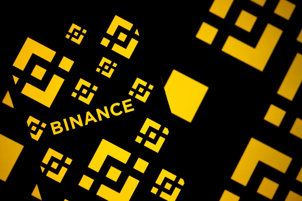 In this photo illustration, 'Binance' logo is displayed on a screen in Ankara.