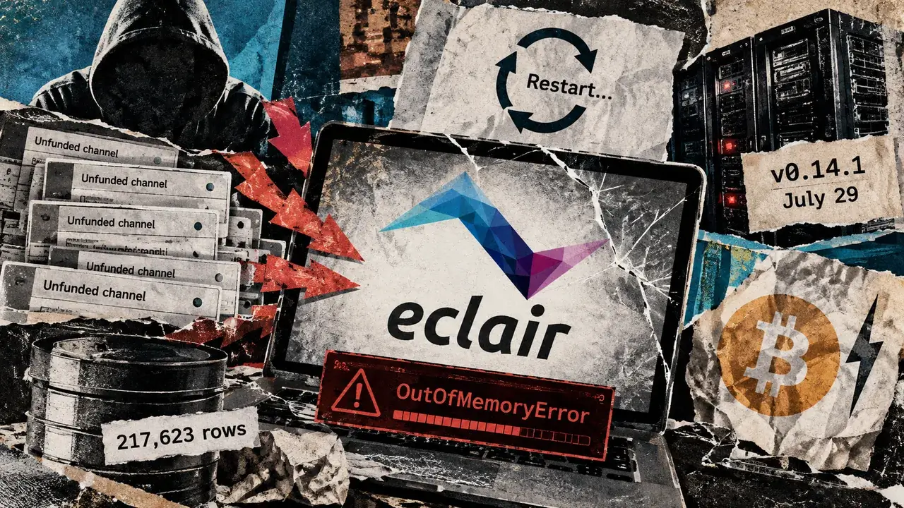 Unpatched Eclair Bitcoin Lightning nodes could crash again every time they restart