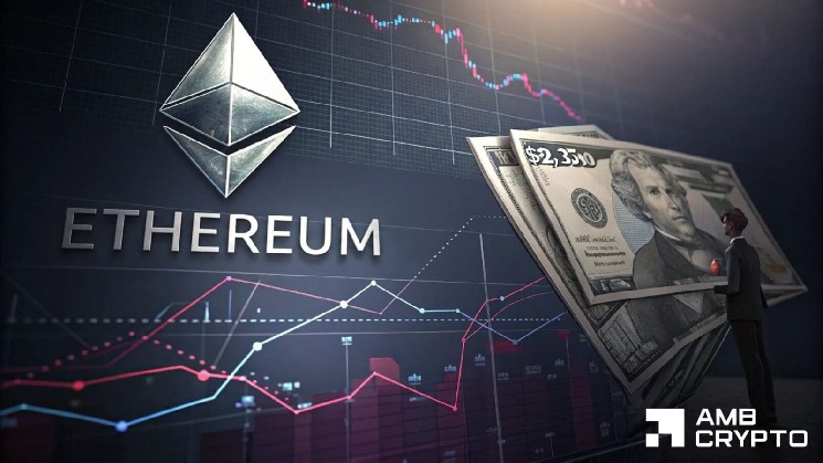 Ethereum price prediction — Will ETH stay below $2,350 after whales take more short positions?