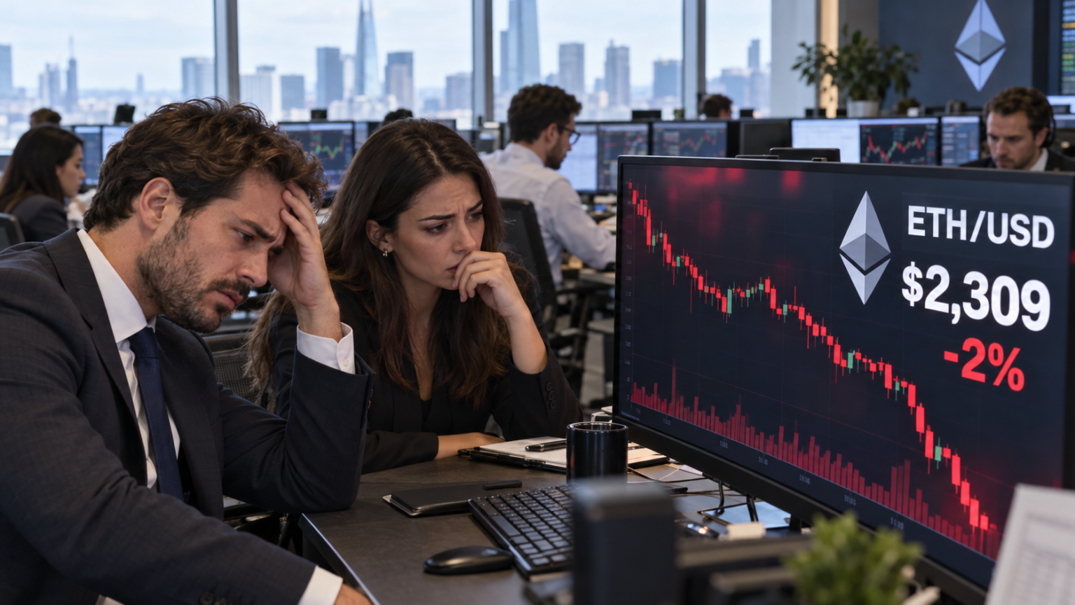 Is Ethereum's $2,300 lifeline about to break as US investors pull back?